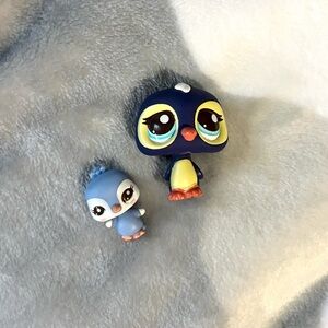 LPS penguin mommy & baby pair